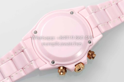 AET REMOULD Custom Rolex Daytona Pink Ceramic case Pink Dial 1:1 Best Clone N6F Factory - Image 9