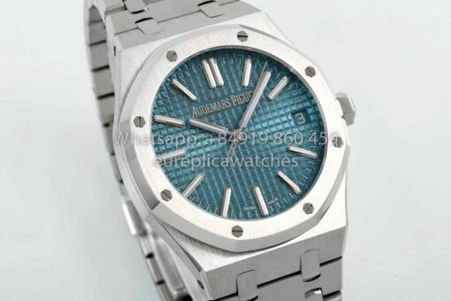 Audemars Piguet Royal Oak 15510ST from IPF Factory 1:1 Best Clone Light Blue Dial Stainless Steel - Image 9