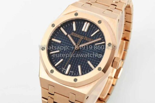 Audemars Piguet Royal Oak  15510ST from IPF Factory 1:1 Best Clone Blue Dial Rose Gold - Image 9