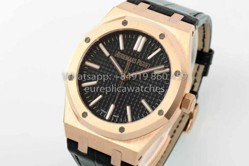 Audemars Piguet Royal Oak  15510ST from IPF Factory 1:1 Best Clone Black Dial Leather Strap - Image 8