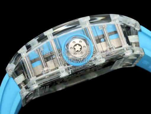 Richard Mille RM 56-02 Tourbillon 1:1 Best Clone RM Factory Blue Dial and Blue Strap Saphire Case - Image 4