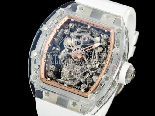 Richard Mille RM 56-02 Tourbillon 1:1 Best Clone RM Factory Rose Gold Dial Saphire Case - Image 8