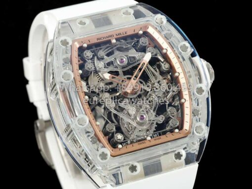 Richard Mille RM 56-02 Tourbillon 1:1 Best Clone RM Factory Rose Gold Dial Saphire Case - Image 9