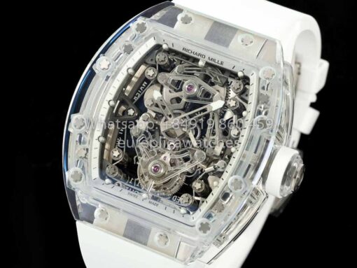 Richard Mille RM 56-02 Tourbillon 1:1 Best Clone RM Factory White Dial and White Strap - Image 8