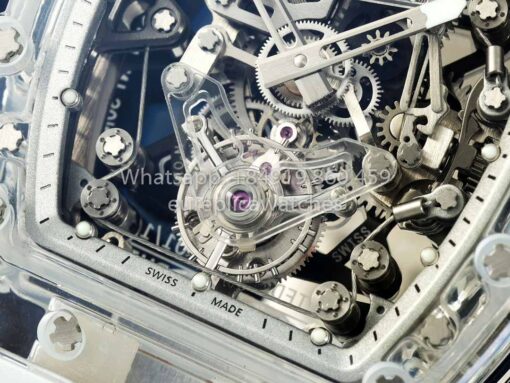 Richard Mille RM 56-02 Tourbillon 1:1 Best Clone RM Factory White Dial and White Strap - Image 6