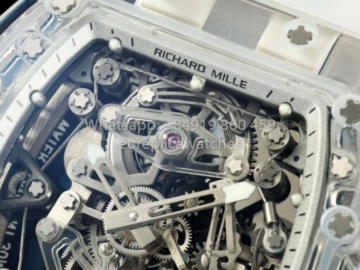 Richard Mille RM 56-02 Tourbillon 1:1 Best Clone RM Factory Transparent case White Dial - Image 7