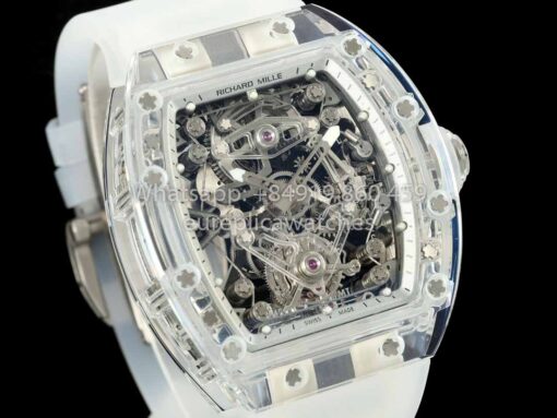 Richard Mille RM 56-02 Tourbillon 1:1 Best Clone RM Factory Transparent case White Dial - Image 9