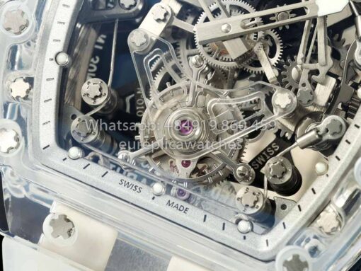 Richard Mille RM 56-02 Tourbillon 1:1 Best Clone RM Factory Transparent case White Dial - Image 6