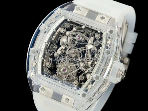 Richard Mille RM 56-02 Tourbillon 1:1 Best Clone RM Factory Transparent case White Dial - Image 8