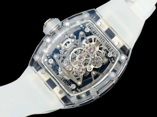 Richard Mille RM 56-02 Tourbillon 1:1 Best Clone RM Factory Transparent case White Dial - Image 2