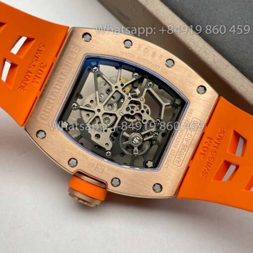 Richard Mille RM035 Toro Americas Edition Rose gold and Orange Strap 1:1 Best Clone Sonic Factory - Image 2