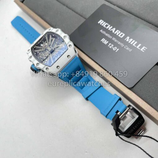 Richard Mille RM12-01 Tourbillon 1:1 Best Edition RM Factory Blue Strap - Image 2