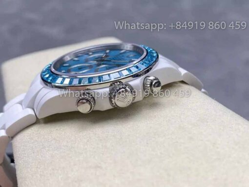 AET REMOULD Ceramic Rolex Daytona "Abu Dhabi Blue" Bezel Stone 1:1 Best Clone Edition - Image 4