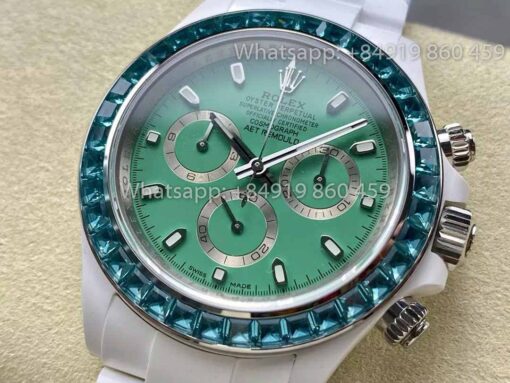 AET REMOULD Ceramic Rolex Daytona "Biscay Green" Bezel Stone 1:1 Best Clone Edition - Image 8