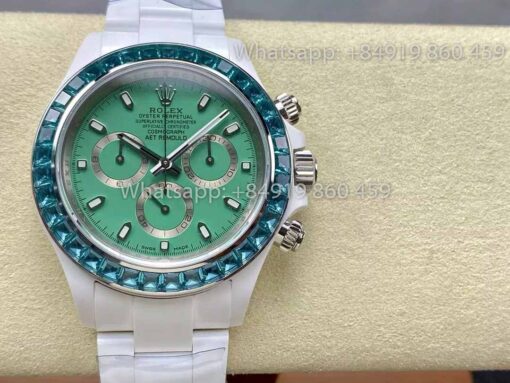 AET REMOULD Ceramic Rolex Daytona "Biscay Green" Bezel Stone 1:1 Best Clone Edition