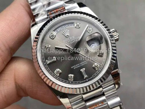 Rolex Day Date 128236 QF Factory 1:1 Best Clone Grey Diamond dial 36mm - Image 2