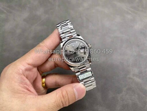 Rolex Day Date 128236 QF Factory 1:1 Best Clone Grey Roman numerals Dial - Image 4