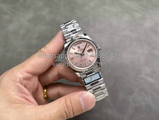 Rolex Day Date 128236 QF Factory 1:1 Best Clone Pink Diamond Dial - immagine 4