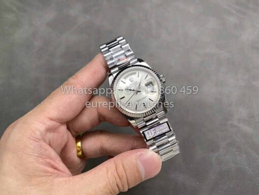 Rolex Day Date 128239-0005 QF Factory 1:1 Best Clone Silver Index Dial - Image 4