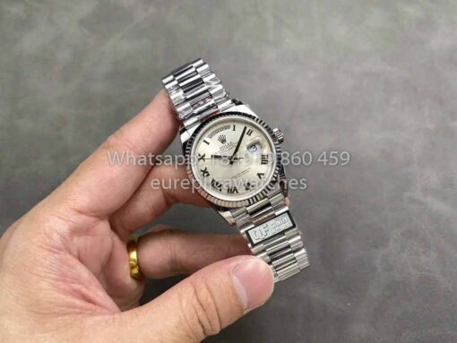 Rolex Day Date 128239 QF Factory 1:1 Best Clone Silver Numeral Dial - Image 4