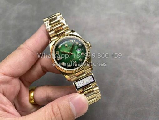 Rolex Day Date 128238-0069 QF Factory 1:1 Best Clone Green Diamond Dial - Image 4