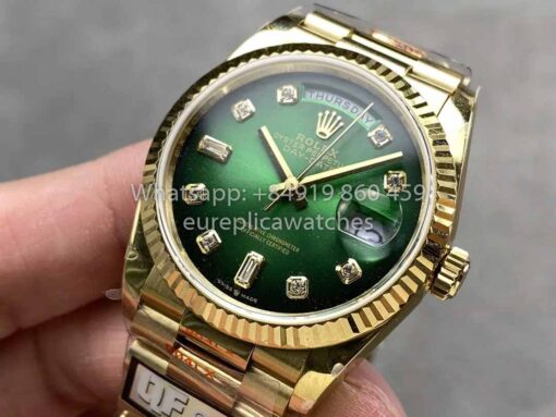 Rolex Day Date 128238-0069 QF Factory 1:1 Best Clone Green Diamond Dial - Image 3