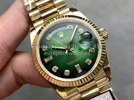 Rolex Day Date 128238-0069 QF Factory 1:1 Best Clone Green Diamond Dial - Image 2