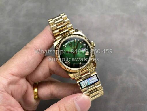 Rolex Day Date M128238 QF Factory 1:1 Best Clone Numeral Green Dial - Image 4