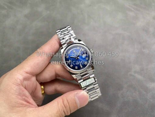 Rolex Day Date M128239-0023 128239-0023 QF Factory 1:1 Best Clone Blue Diamond Dial - immagine 4