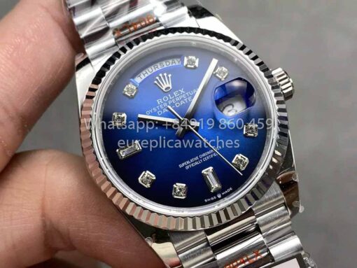 Rolex Day Date M128239-0023 128239-0023 QF Factory 1:1 Best Clone Blue Diamond Dial - immagine 2