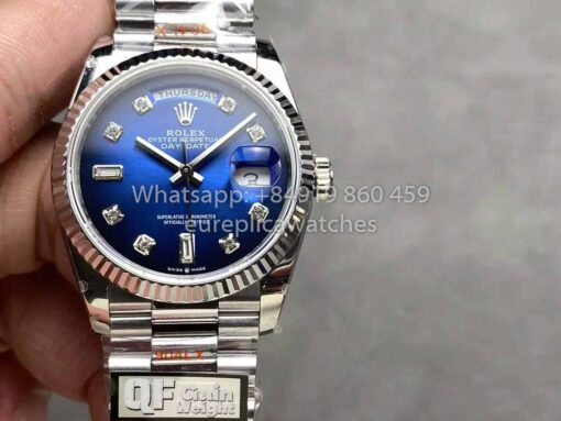 Rolex Day Date M128239-0023 128239-0023 QF Factory 1:1 Best Clone Blue Diamond Dial