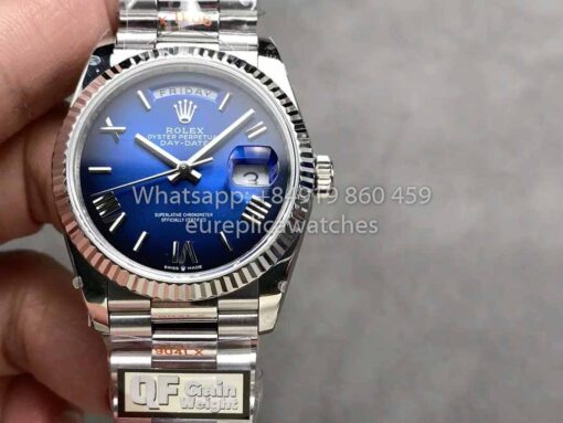 Rolex Day Date M128239 QF Factory 1:1 Best Clone  Blue Ombré  Dial