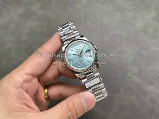 Rolex Day Date M128236 QF Factory 1:1 Best Clone Ice Blue Dial 36mm - Image 3