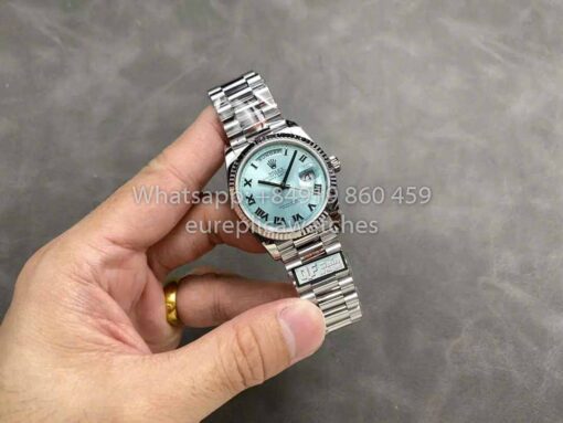 Rolex Day Date M128236 QF Factory 1:1 Best Clone Ice Blue Numeral Dial - Image 5