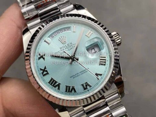 Rolex Day Date M128236 QF Factory 1:1 Best Clone Ice Blue Numeral Dial - Image 2