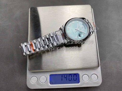 Rolex Day Date M128236 QF Factory 1:1 Best Clone Ice Blue Numeral Dial - Image 9