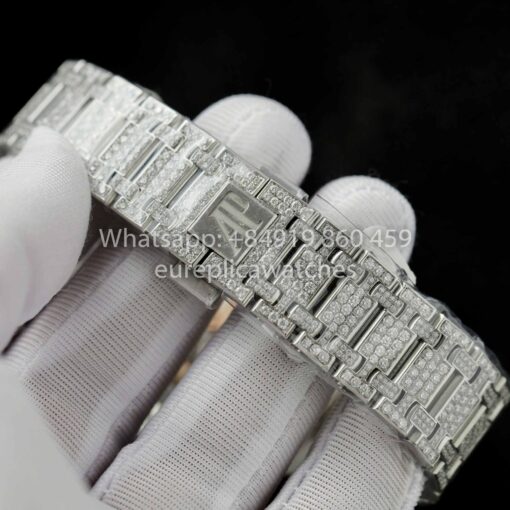 Audemars Piguet Royal Oak 15202ST.OO.1240ST.01 Custom Moissanite Diamonds 1:1 Best Clone - Image 5