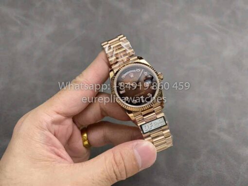 Rolex Day Date M128235-0037 ombre Dialmond Dial QF Factory 1:1 Best Clone Rose Gold 36 - Image 3