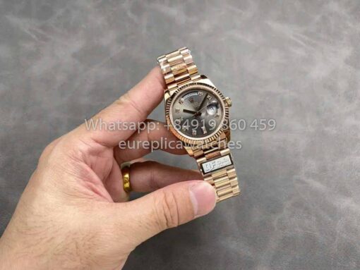 Rolex Day Date M128235 purple mother of pearl QF Factory 1:1 Best Clone Rose Gold 36 - Image 4