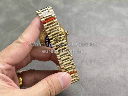 Rolex Day Date M128235 purple mother of pearl QF Factory 1:1 Best Clone Yellow Gold 36 - Image 8