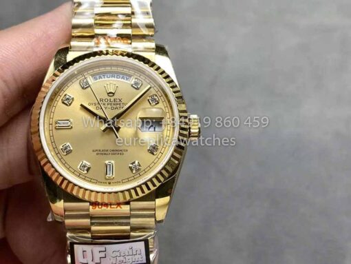 Rolex Day Date M128238-0008 - 128238-0008 Diamond Dial QF Factory 1:1 Best Clone 36mm