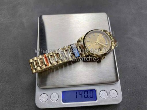 Rolex Day Date M128238 Yellow Gold Diamond Dial QF Factory 1:1 Best Clone 36mm - Image 9