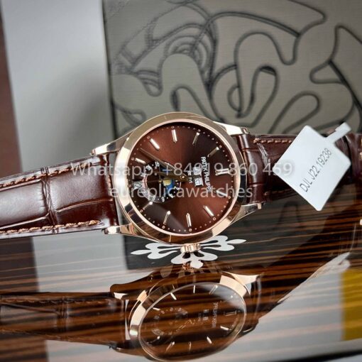 Patek Philippe Complications Annual Calendar 38.5mm Rose Gold 5396R Brown Dial 1:1 Best Clone - Image 10