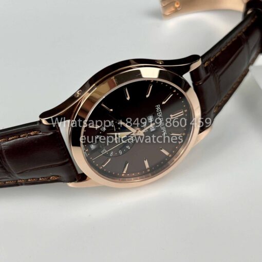 Patek Philippe Complications Annual Calendar 38.5mm Rose Gold 5396R Brown Dial 1:1 Best Clone - Image 9