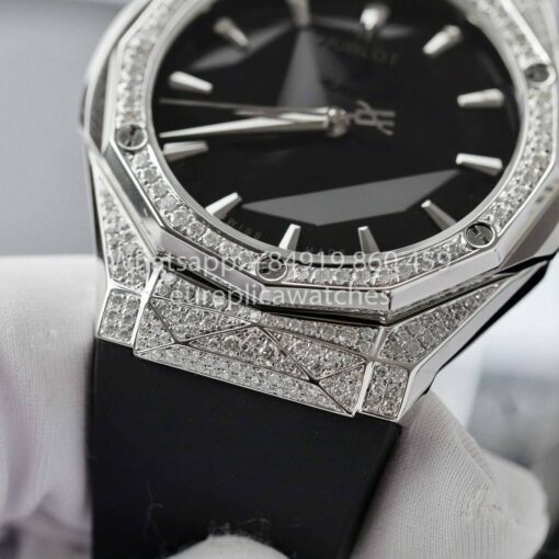 HUBLOT CLASSIC FUSION ORLINSKI 40mm Custom Moissanite Stone 1:1 Best Clone - Image 5